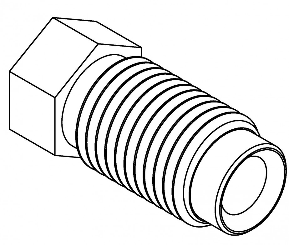 Brake Line Fitting Male 3/8 x 24NF 3/16