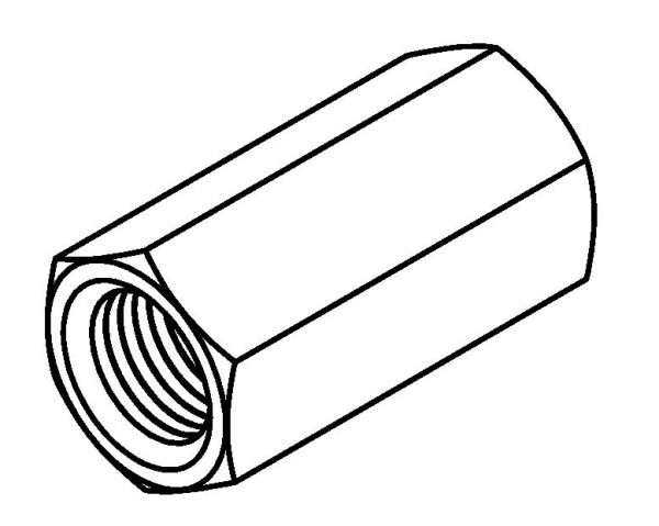Female Tube Joiner - 3/8 x 24NF  DPS