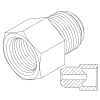 Thread Adaptor 1/2 x 20NF - 7/16 x 24NS