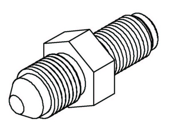Adaptor 3/8 x 24NF - No. 4 JIC
