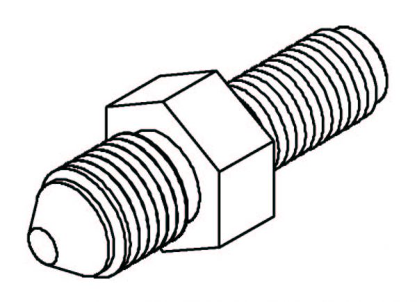 Adaptor 1/4 x 28NF - No. 3 JIC