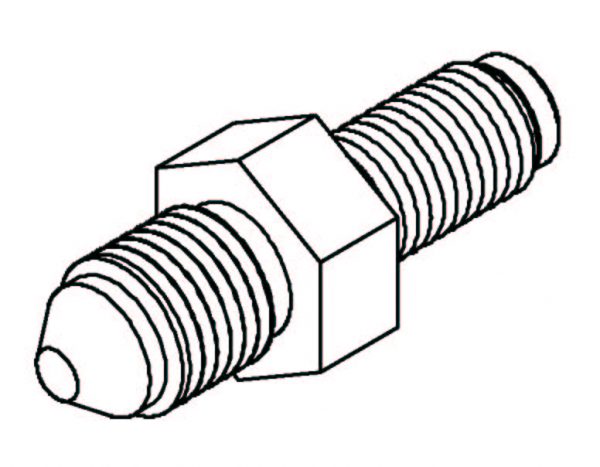 Adaptor 5/16 x 24NF - No. 3 JIC