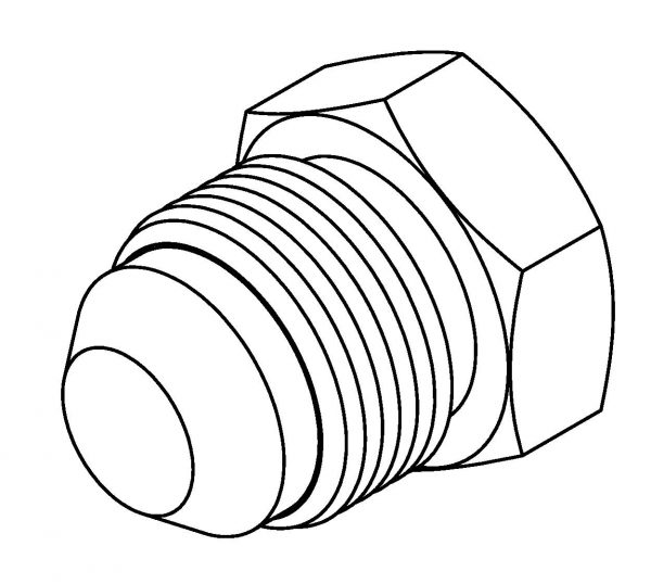 Weld On Fitting - 9/16 x 18NF - 3/8 Tube  Alum