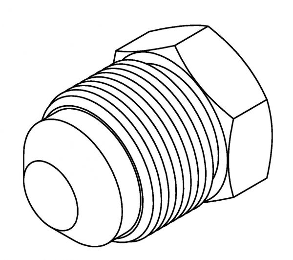 Weld On Fitting - 5/8 x 18NF - 3/8 Tube  Alum