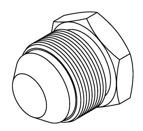 Weld On Fitting - 7/8 x 14NF - 5/8 Tube  Alum