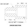 Image of 3/8 X 24 Male to 1/8 X 27 NPT Female Thread Adapter