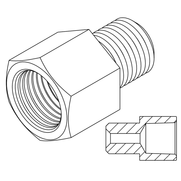 Thread Adaptor 1/2 x 20NF - 1/8 x 27NPT
