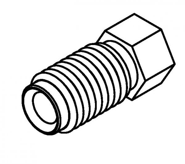 Brake Line Fitting  Male 3/8 x 20BSF 3/16 - Image 2