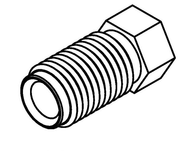 Brake Line Fitting Male  7/16 x 20NF 1/4