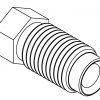 Brake Line Fitting Male  3/8 x 24NF 3/16