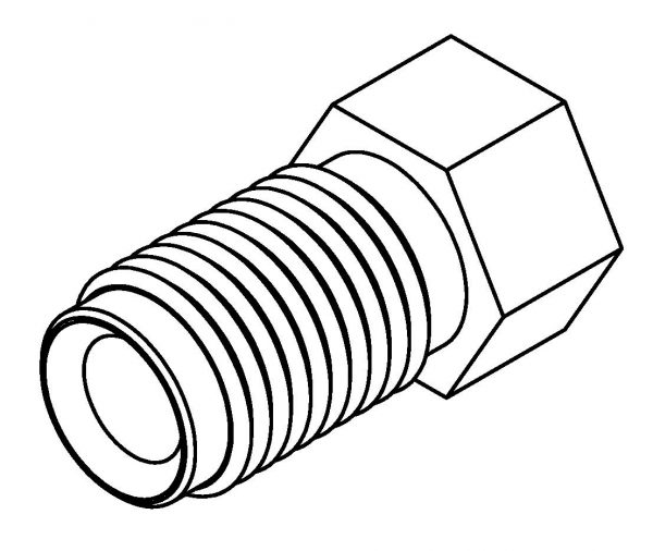 Brake Line Fitting Male  M9 x 1mm 3/16