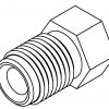 Brake Line Fitting Male Short M10 x 1mm 3/16