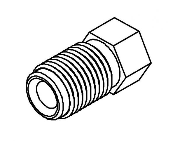 Brake Line Fitting Male  M10 x 1mm 3/16
