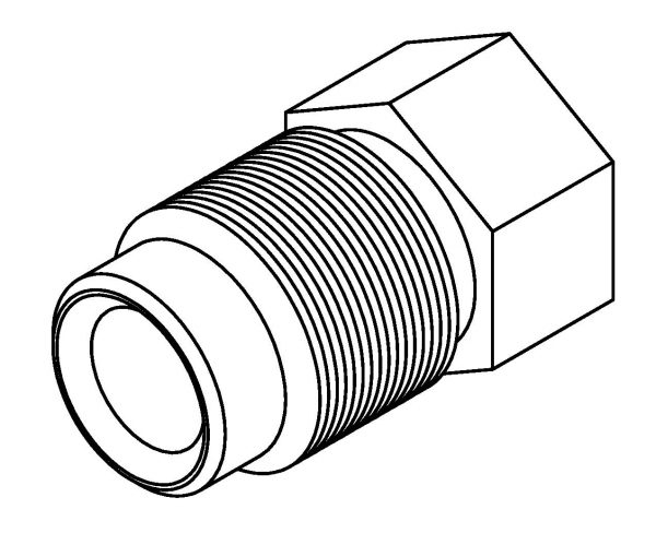Brake Line Fitting Male  M12 x 1.25mm 1/4