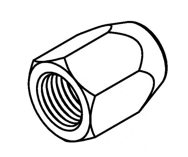 Brake Line Fitting Female  3/8 x 24NF 3/16