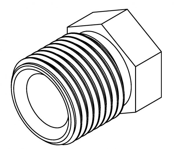 Brake Line Fitting Male  5/8 x 18NF 5/16