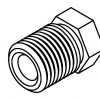 Brake Line Fitting Male  1/2 x 20NF 1/4
