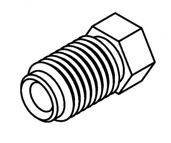 Brake Line Fitting Male  M10 x 1.5mm 3/16