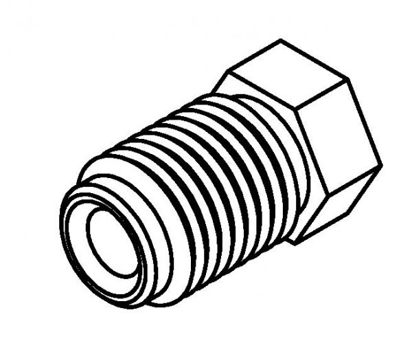 Brake Line Fitting Male  M11 x 1.25mm 3/16
