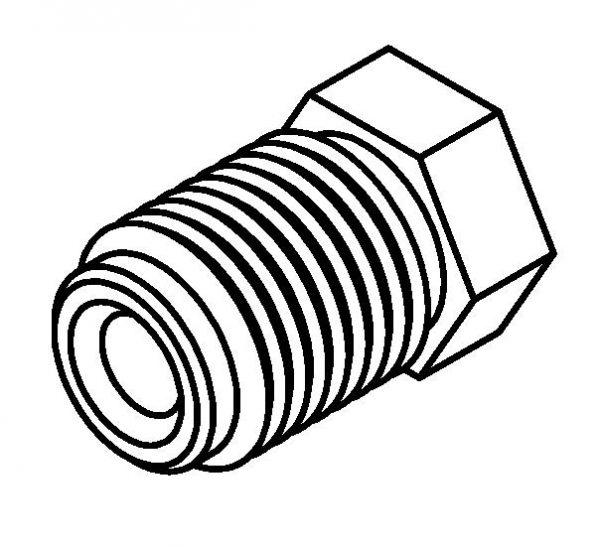 Brake Line Fitting Male  M12 x 1.5mm 3/16
