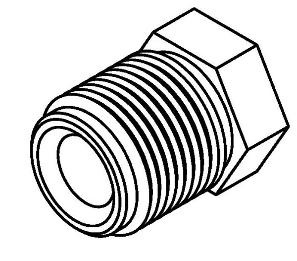 Brake Line Fitting Male  M16 x 1.5mm 5/16