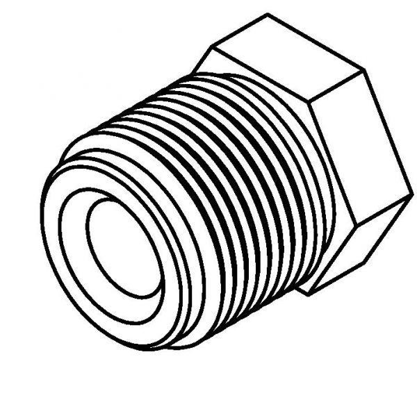Brake Line Fitting Male  M18 x 1.5mm 5/16