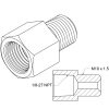 Thread Adaptor  M10 x 1.5 - 1/8" x 27 NPT